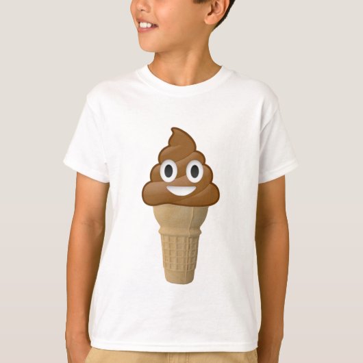 Chocolade Ice crème of poep? Emoji leuk! T-shirt (Voorkant)