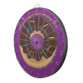 Chocolade Iced Donut met Sprinkles Dartbord (Voorkant Rechts)