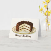  Chocolade Iced Layer Cake Verjaardag Kaart (Gele Bloem)