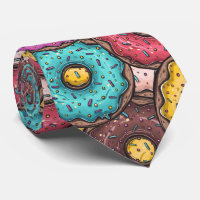 Chocolade Iced Sprinkles Doughnuts Stropdas