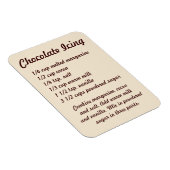 Chocolade Icing Recipe Fridge Magnet Magneet (Rechterzijde)