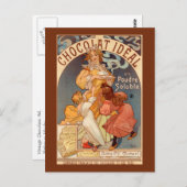  chocolade Idéal Advertisement Briefkaart (Voorkant / Achterkant)