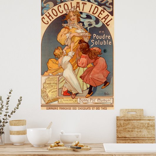  chocolade Idéal Advertisement Poster (Keuken)