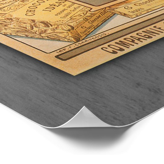 Chocolade Ideal Franse cacao Art Nouveau Poster (Hoek)