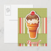 chocolade-ijs briefkaart (Voorkant / Achterkant)