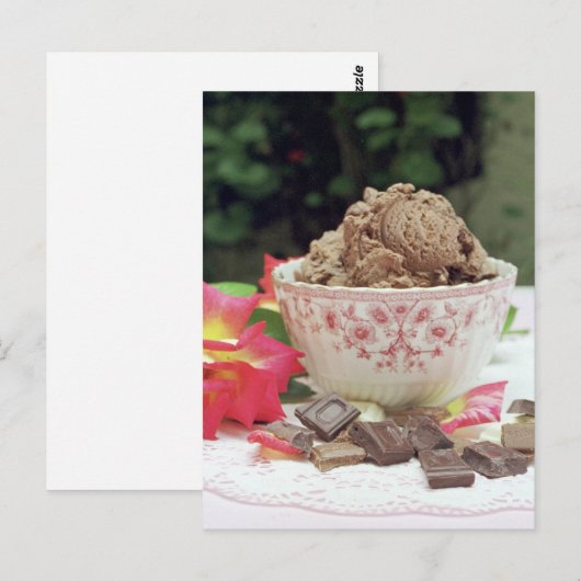 Chocolade-ijs Briefkaart (Voorkant / Achterkant)