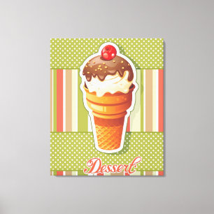 chocolade-ijs canvas afdruk