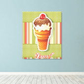 chocolade-ijs canvas afdruk (Insitu (Houten vloer))