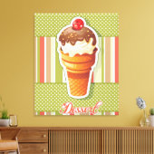chocolade-ijs canvas afdruk (Insitu (Woonkamer))
