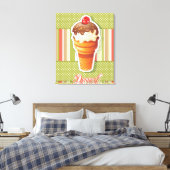 chocolade-ijs canvas afdruk (Insitu (Slaapkamer))