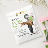 Chocolade ijs geschept bruiloft bedankzakje (Gezegeld)