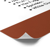 Chocolade-ijs, IJssalonmenu Poster (Hoek)