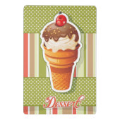  chocolade-ijs mini klembord (Achterkant)