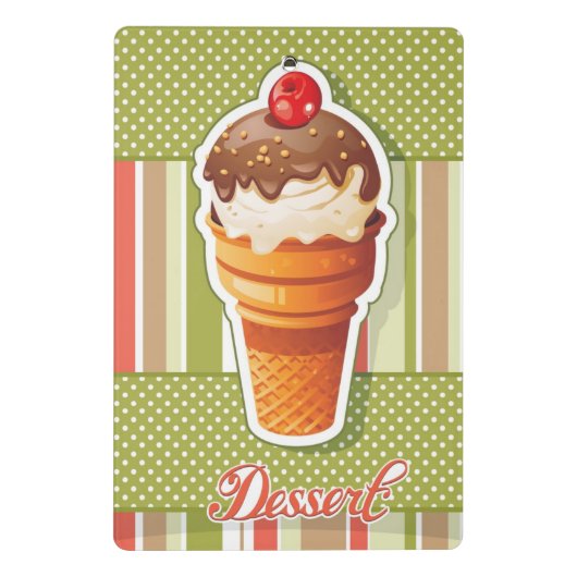  chocolade-ijs mini klembord (Achterkant)