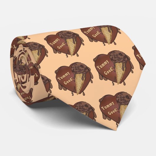 Chocolade ijs patroon stropdas (Opgerold)