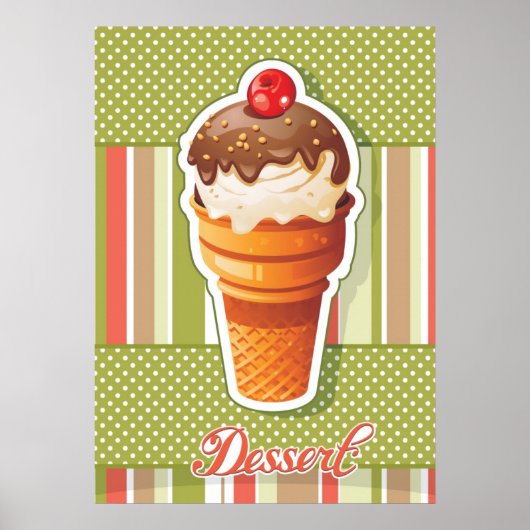  chocolade-ijs poster (Voorkant)