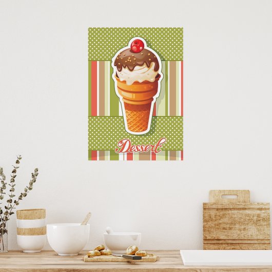 chocolade-ijs poster (Keuken)