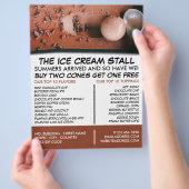 Chocolade-ijs, Reclame voor IJssalon Flyer (Hand)