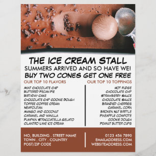 Chocolade ijs, Reclame voor ijszaak Flyer