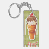  chocolade-ijs sleutelhanger (Voorkant Links)