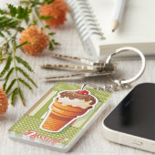  chocolade-ijs sleutelhanger (Voorkant Rechts)