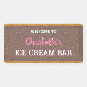 Chocolade ijs spandoek