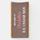 Chocolade ijs spandoek (Verticaal)