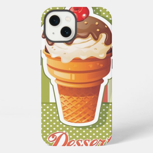 Chocolade-ijs uit het verleden iPhone hoesje (Achterkant)