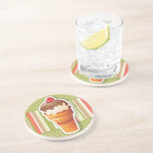  chocolade-ijs zandsteen onderzetter (Zijkant)