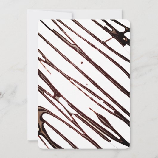 Chocolade Ijsbolletje Op Wafels Bruidsdiner Kaart (Achterkant)