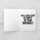 CHOCOLADE IJSJE CONE HAPPY BIRTHDAY KAART (Binnen)