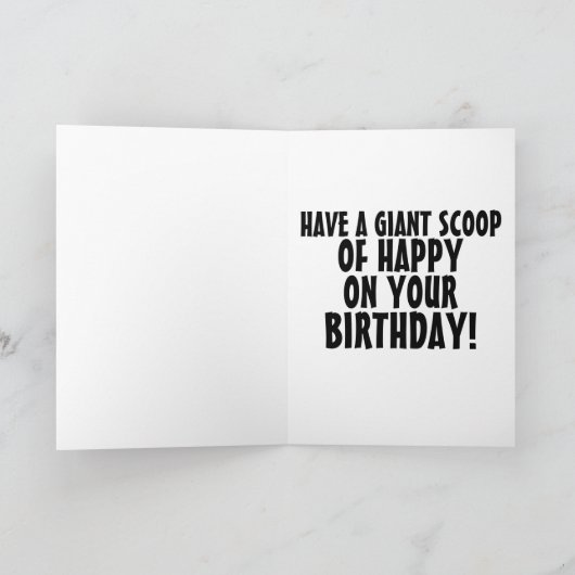 CHOCOLADE IJSJE CONE HAPPY BIRTHDAY KAART (Binnen)