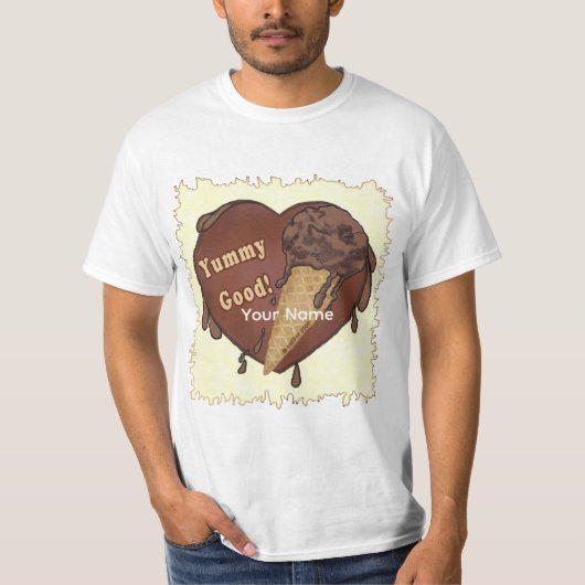 Chocolade ijsje kegel t-shirt (Voorkant)