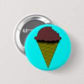 Chocolade ijsje ronde button 5,7 cm (Voorkant /achterkant)