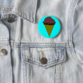 Chocolade ijsje ronde button 5,7 cm (In situ)