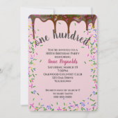 Chocolade ijsjes met spruitjes voor 100e verjaarda kaart (Voorkant)