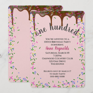 Chocolade ijsjes met spruitjes voor 100e verjaarda kaart