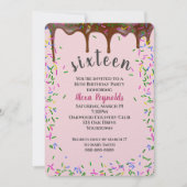 Chocolade ijsjes met spruitjes voor 16e verjaardag kaart (Voorkant)