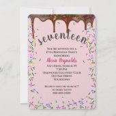 Chocolade ijsjes met spruitjes voor 17e verjaardag kaart (Voorkant)