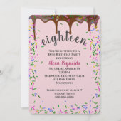 Chocolade ijsjes met spruitjes voor 18e verjaardag kaart (Voorkant)