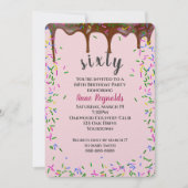 Chocolade ijsjes met spruitjes voor 60e verjaardag kaart (Voorkant)