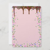 Chocolade ijsjes met spruitjes voor 70e verjaardag kaart (Achterkant)