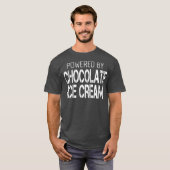 Chocolade ijsliefhebber aangedreven door chocolade t-shirt (Voorkant volledig)