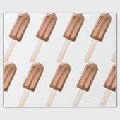 Chocolade Ijslolly Ijsje Cadeaupapier (Vlak)
