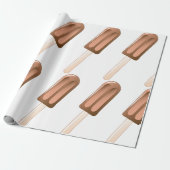Chocolade Ijslolly Ijsje Cadeaupapier (Uitgerold)