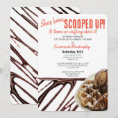 Chocolade ijsschep op wafel Vrijgezellenfeest Kaart (Voorkant / Achterkant)