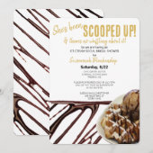 Chocolade ijsschep op wafel Vrijgezellenfeest Kaart (Voorkant / Achterkant)