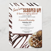 Chocolade ijsschep op wafel Vrijgezellenfeest Kaart (Voorkant / Achterkant)