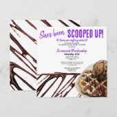 Chocolade ijsschep op wafel Vrijgezellenfeest Kaart (Voorkant / Achterkant)