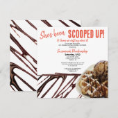 Chocolade ijsschep op wafel Vrijgezellenfeest Kaart (Voorkant / Achterkant)